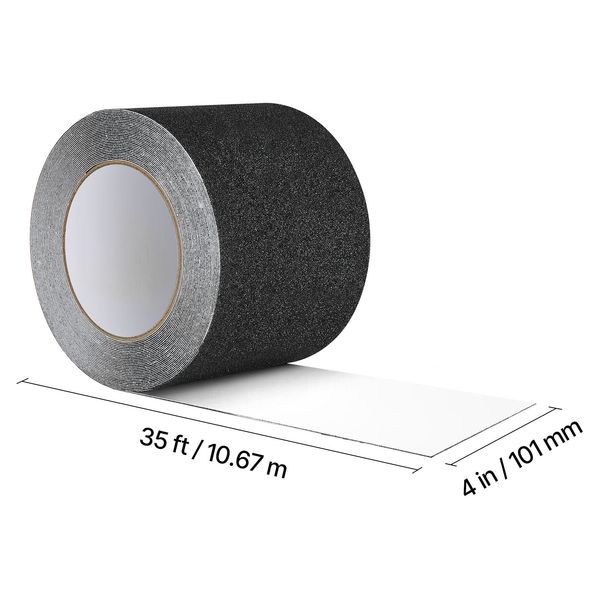 Anti-Slip Tape, 35 FT x 4 inch Non Slip Grip Tape for Stairs Steps, 80-Grit Aluminum Oxide High Traction Non-Skid Stair Treads with Strong Adhesive Backing, Suitable for Indoor & Outdoor Use - Image 7