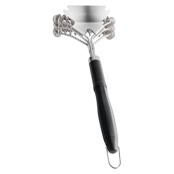 Grill Brush and Scraper, BBQ Brush for Outdoor Grills, Stainless Steel Woven Wire, Bristle Free Barbecue Brushes for Porcelain, Charcoal, Grate Cleaner Grill Accessories, 17 in - Image 4