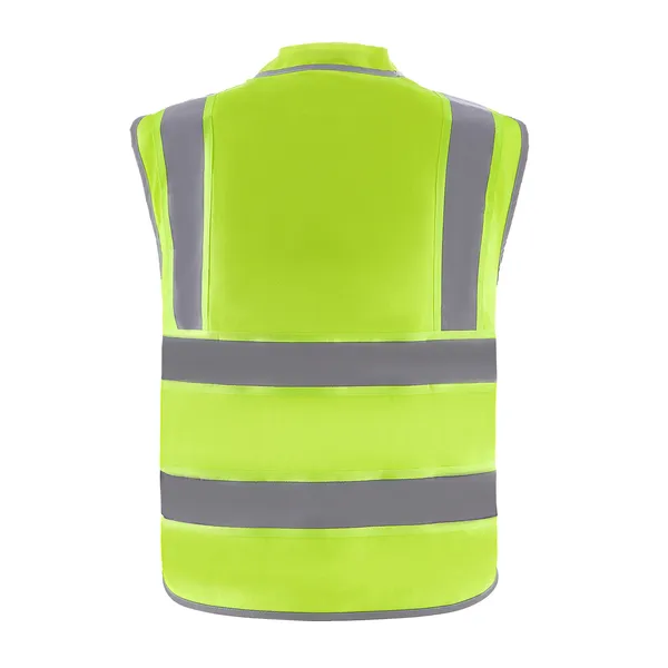 Safety Vest, 10 Pockets Yellow Safety Vest, Hi Vis Zipper Front Safety Vest with Reflective Strips, High Visibility Work Construction Vest with Pockets and Walkie-Talkie Clip, for Men & Woman - Image 12