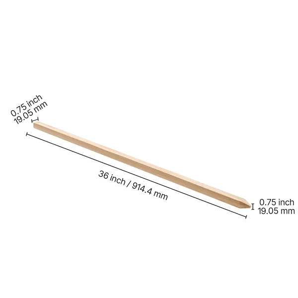 Wooden Garden Stakes, 25 Pcs 36x0.75x0.75 in Survey Grading Stakes, Garden Ground Stake with Sharp Point, Fir Wood Plant Support Stake, Sign Posts for Silt Fence Backyard Boundaries Baselines - Image 9